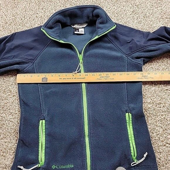 Columbia Interchange Fleece Jacket Womens Small Blue Green Full Zip Long… - Picture 4 of 8